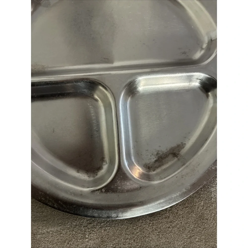 Vintage Compartment Food Tray Stainless Steel LA County Cafeteria Polar 11